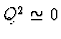 $Q^2 \simeq
0$
