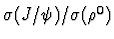 $\sigma (J/\psi )/\sigma (\rho ^0)$