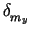$\displaystyle \delta_{m_y}^{}$