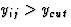 $y_{ij}\gt\mbox{$y_{cut}$}$